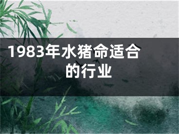 1983年水猪命适合的行业