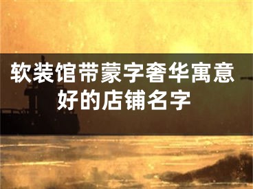 软装馆带蒙字奢华寓意好的店铺名字