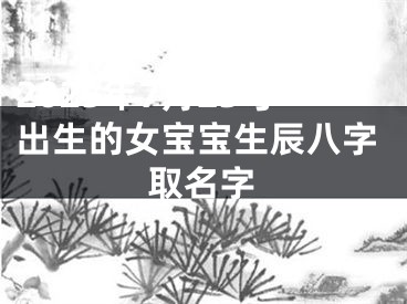 2025年7月23号出生的女宝宝生辰八字取名字