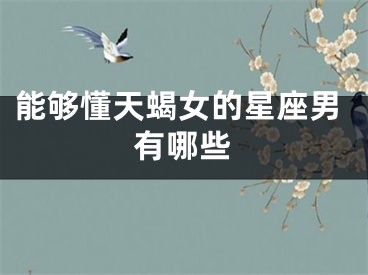 能够懂天蝎女的星座男有哪些