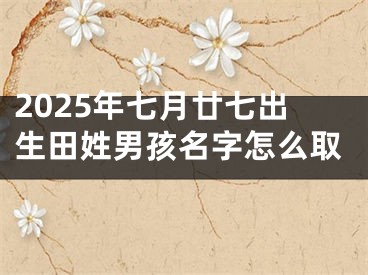 2025年七月廿七出生田姓男孩名字怎么取