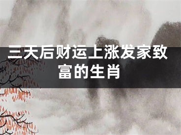 三天后财运上涨发家致富的生肖