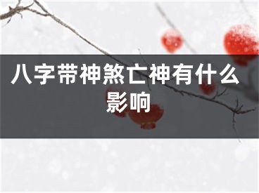 八字带神煞亡神有什么影响