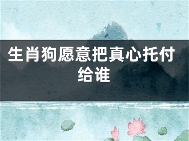 生肖狗愿意把真心托付给谁