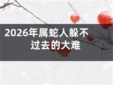 2026年属蛇人躲不过去的大难