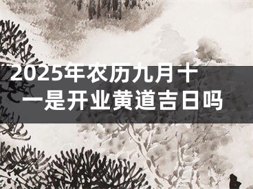 2025年农历九月十一是开业黄道吉日吗