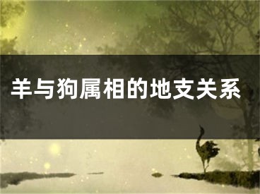 羊与狗属相的地支关系