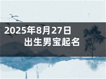 2025年8月27日出生男宝起名