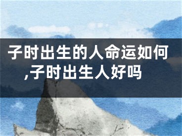 子时出生的人命运如何,子时出生人好吗