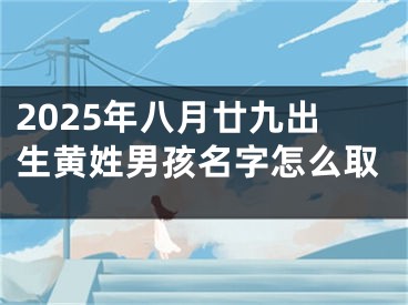 2025年八月廿九出生黄姓男孩名字怎么取