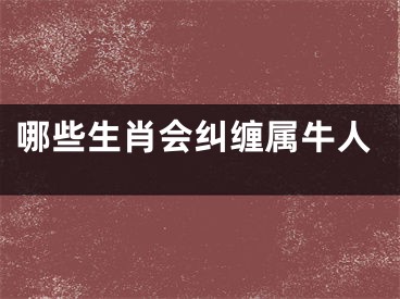 哪些生肖会纠缠属牛人