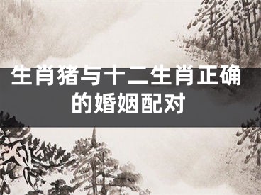 生肖猪与十二生肖正确的婚姻配对