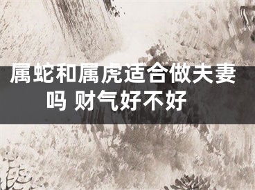 属蛇和属虎适合做夫妻吗 财气好不好