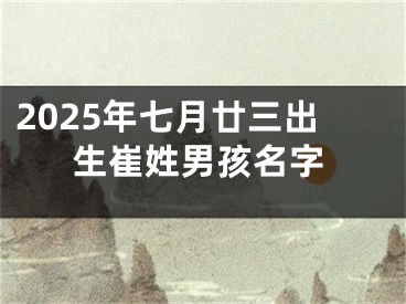 2025年七月廿三出生崔姓男孩名字