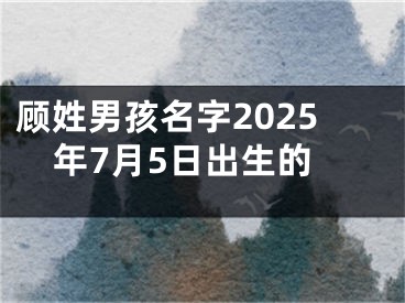 顾姓男孩名字2025年7月5日出生的