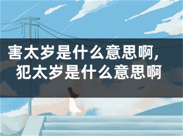 害太岁是什么意思啊,犯太岁是什么意思啊