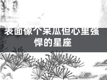 表面像个呆瓜但心里强悍的星座