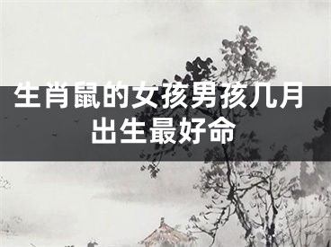 生肖鼠的女孩男孩几月出生最好命
