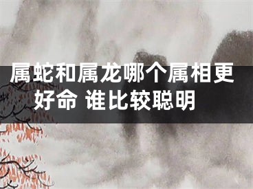 属蛇和属龙哪个属相更好命 谁比较聪明
