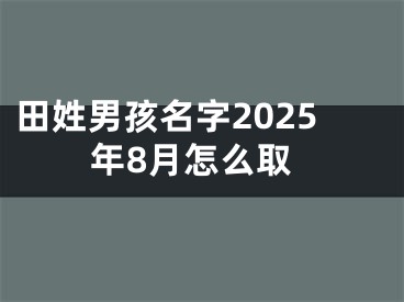田姓男孩名字2025年8月怎么取