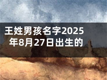 王姓男孩名字2025年8月27日出生的
