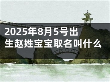 2025年8月5号出生赵姓宝宝取名叫什么