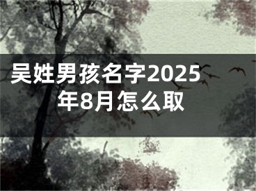 吴姓男孩名字2025年8月怎么取