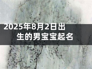 2025年8月2日出生的男宝宝起名