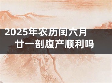 2025年农历闰六月廿一剖腹产顺利吗