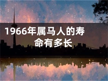 1966年属马人的寿命有多长