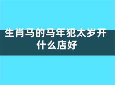 生肖马的马年犯太岁开什么店好