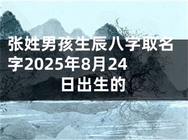 张姓男孩生辰八字取名字2025年8月24日出生的