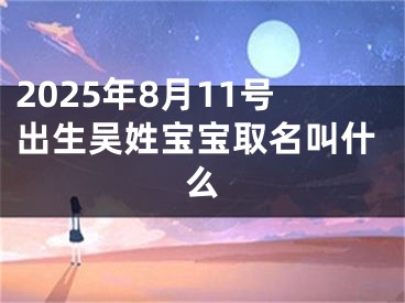 2025年8月11号出生吴姓宝宝取名叫什么
