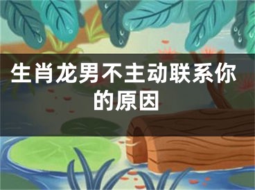 生肖龙男不主动联系你的原因