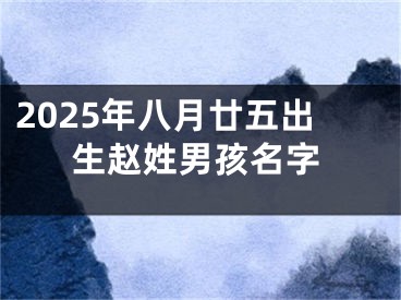 2025年八月廿五出生赵姓男孩名字