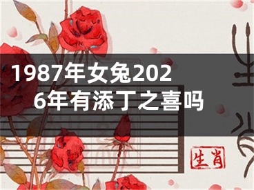 1987年女兔2026年有添丁之喜吗