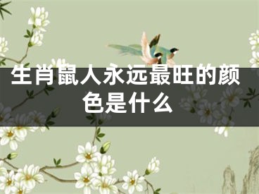 生肖鼠人永远最旺的颜色是什么