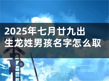 2025年七月廿九出生龙姓男孩名字怎么取