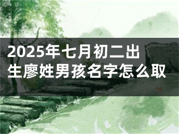 2025年七月初二出生廖姓男孩名字怎么取