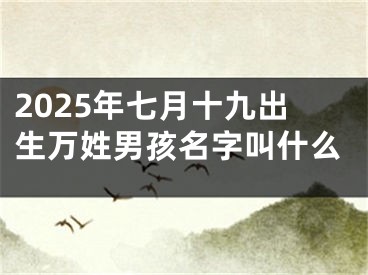 2025年七月十九出生万姓男孩名字叫什么