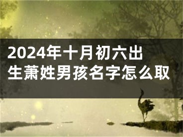 2024年十月初六出生萧姓男孩名字怎么取