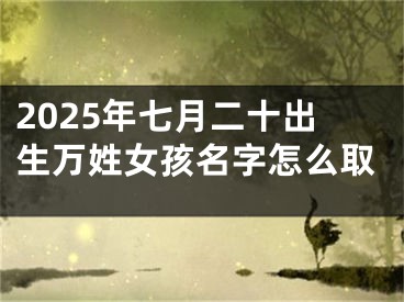 2025年七月二十出生万姓女孩名字怎么取