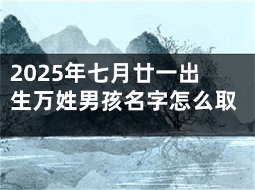 2025年七月廿一出生万姓男孩名字怎么取