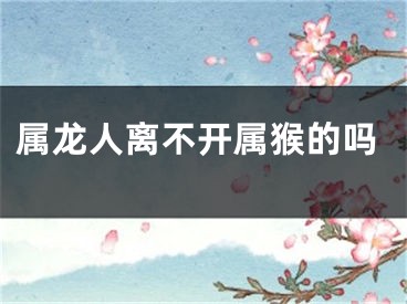 属龙人离不开属猴的吗