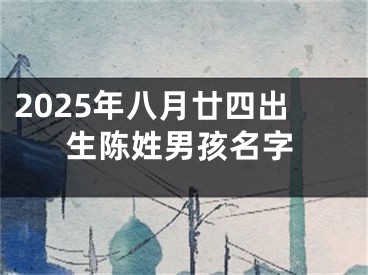 2025年八月廿四出生陈姓男孩名字