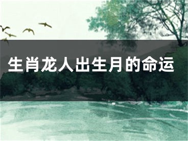 生肖龙人出生月的命运