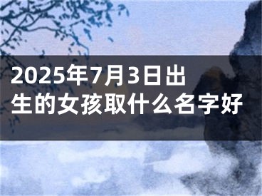 2025年7月3日出生的女孩取什么名字好
