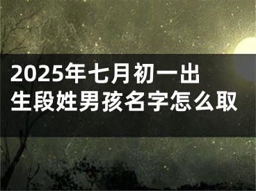 2025年七月初一出生段姓男孩名字怎么取