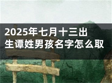 2025年七月十三出生谭姓男孩名字怎么取