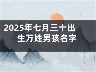 2025年七月三十出生万姓男孩名字